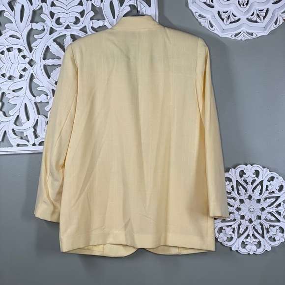 Laura Gayle Yellow Petite Blazer Double Button Suit Jacket - Picture 3 of 5